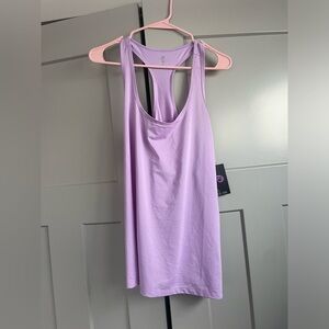 Ideology purple razor back tank
